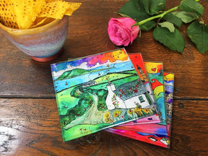 Bardsey Island Little Cottage Glass Coaster