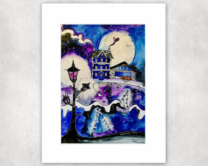 Aberaeron Harbour Master Dreams Mounted Print