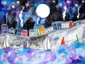 Aberaeron Starry Starry Night Printed Canvas