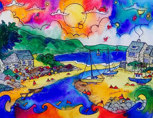 Abersoch Enchanting Harbour Mounted Print
