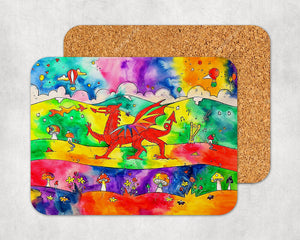 Our Colourful Welsh Dragon Coaster